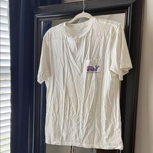 Vineyard Vines White Tee with Colorful Logo